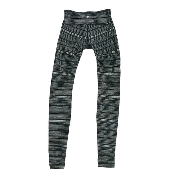 Lululemon Wunder Under Pant III Legging Cyber Stripe Deep Coal Black SZ 4 - Picture 9 of 11